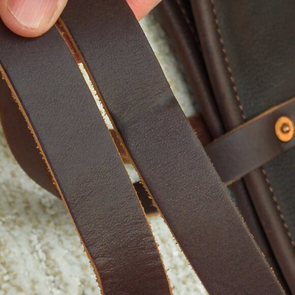 GFG Large Avery Tote Deluxe — Mocha Full-Grain Leather, Zipper Top, Rare Version - Picture 14 of 14